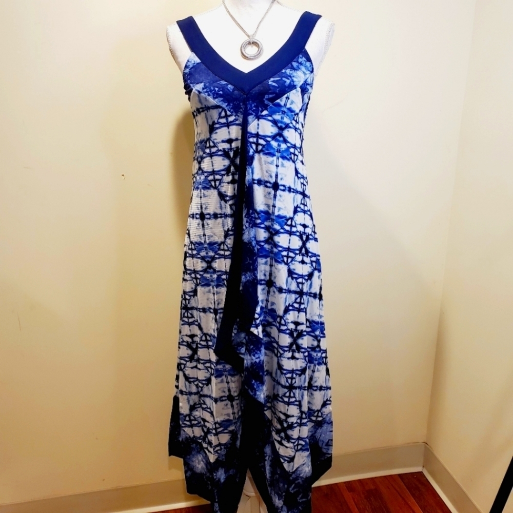 Style and Co. Asymmetric Nylon  V Neck dress Size PS - Picture 2 of 14